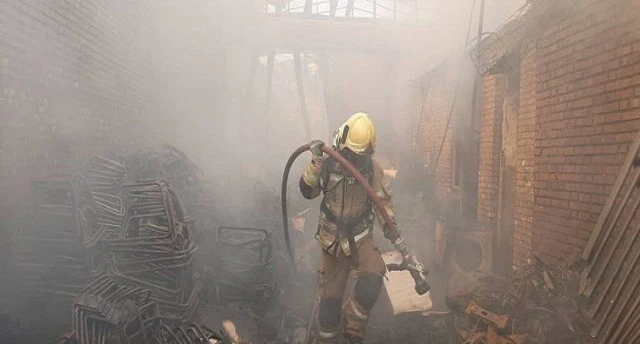 آتش‌سوزی در سایت آلومینیوم‌کاران شهرک صنعتی چهاردانگه